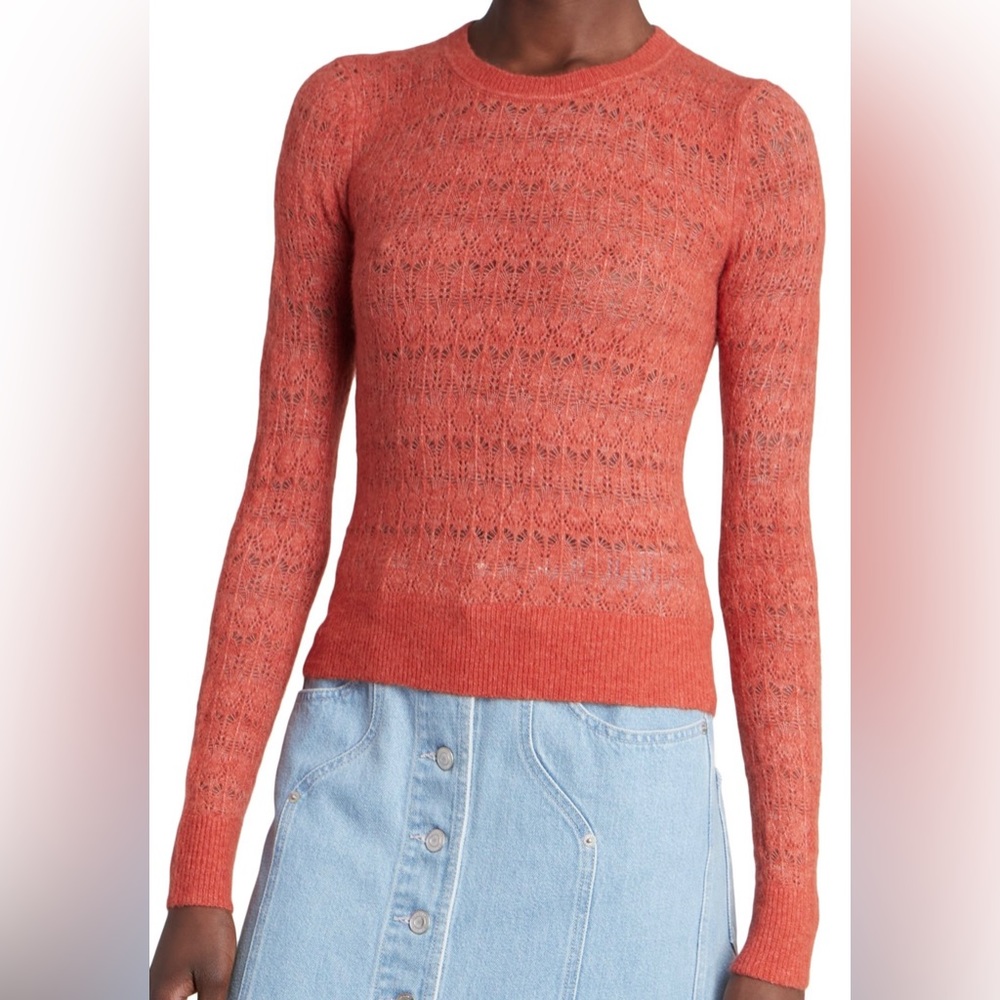 NWT Isabel Marant Étoile Acia Alpaca Knit Crewneck Sweater in ‘Burnt Orange’